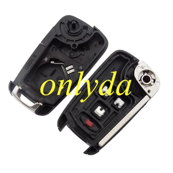 For Opel 3+1 button remote key blank with panic with HU100 blade