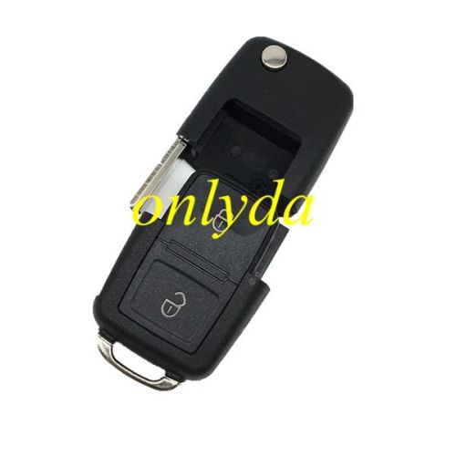 For  VW 2 button remote key blank (the key head connect face is square)
