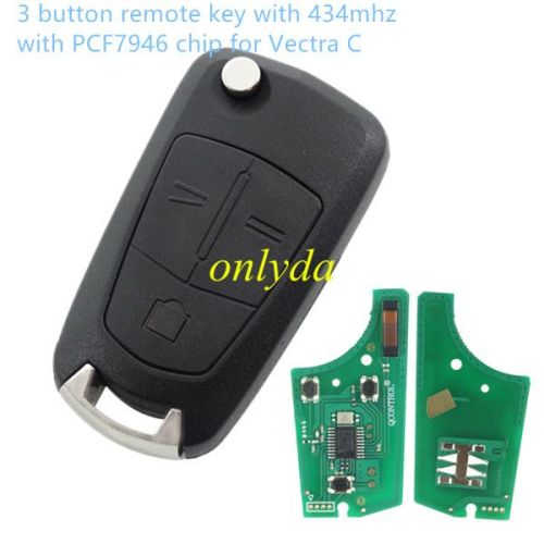3 button  remote 434mhz  PCF7946 chip for Vectra C
