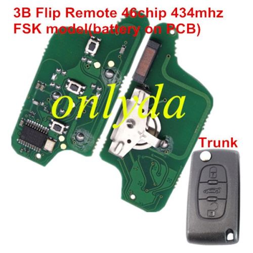 For 3B Flip Remote Key  433mhz (battery on PCB) FSK model  with 46 chip