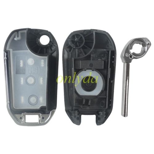 For  peugeot  3 button remote key blank with HU83  blade（please choose the type of Bagde）