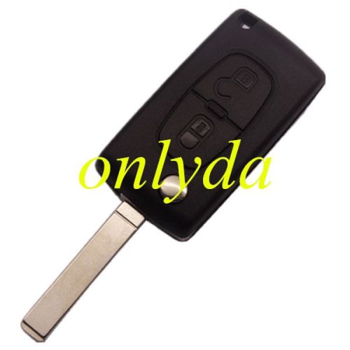 For  Peugeot 307 2 buttons  flip key shell  genuine factory high quality the blade is VA2 model - VA2-SH2-no battery place（ flat back cover or square logo place on the back ）
