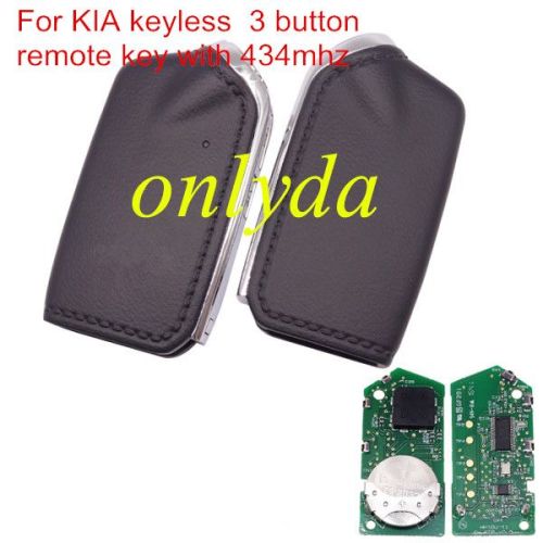 For KIA keyless  3 button  remote key with 434mhz ，  buttons on the side