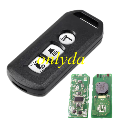 For Honda motor 3 button  smart remote KYDZ for   K77   SH VN  FSK 433MHZ47 chip