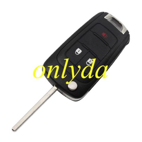For Chevrolet  Remote key case with 2+1 button with HU100 blade，round Lo/ cross Lo