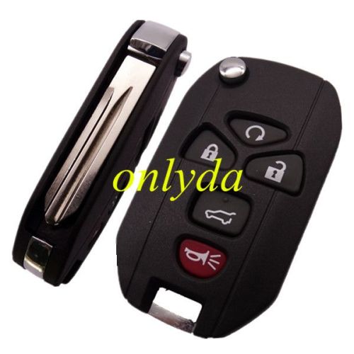For 5 button flip remote key blank