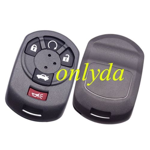 for Cadillac 4+1 button remote key blank with battery place