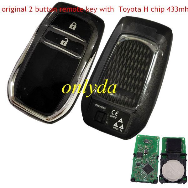 For 2 button remote key with  Toyota H chip 433mhz FCCID:61A965-0182  chip No.RF430F, small chiph7900N Crystal is 13.080