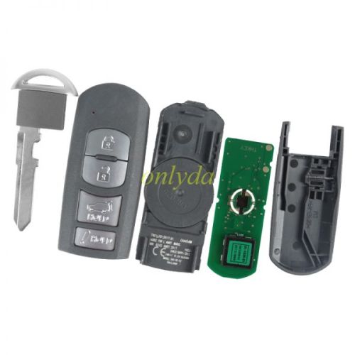 For Mazda 4 button keyless remote key with 315mhz with ID49 chip FCCID:WAZSKE13D01  P/N:662F-SKE13D01 SUV SKE13D-01 FSK