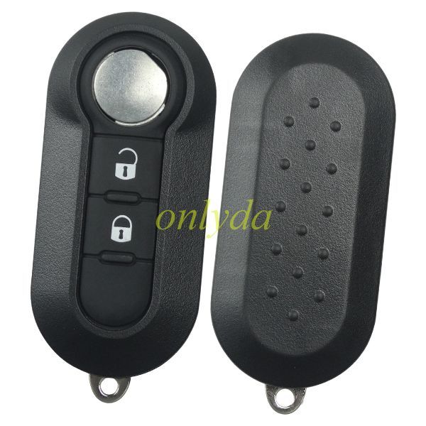 For Fiat 2 button remote key blank with SIP22 blade black color