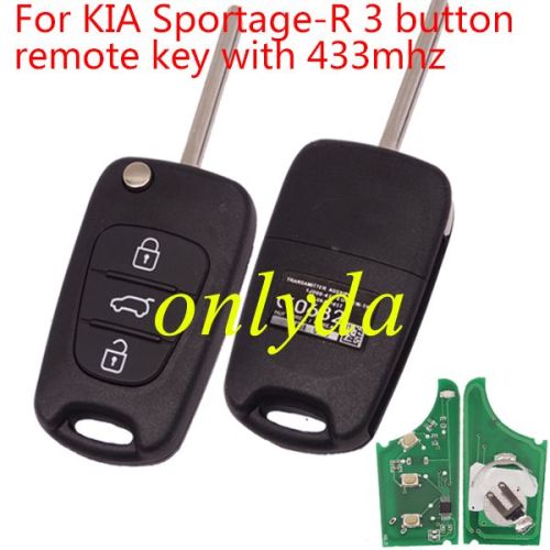 KIA Sportage-R 3 button remote key with 433mhz