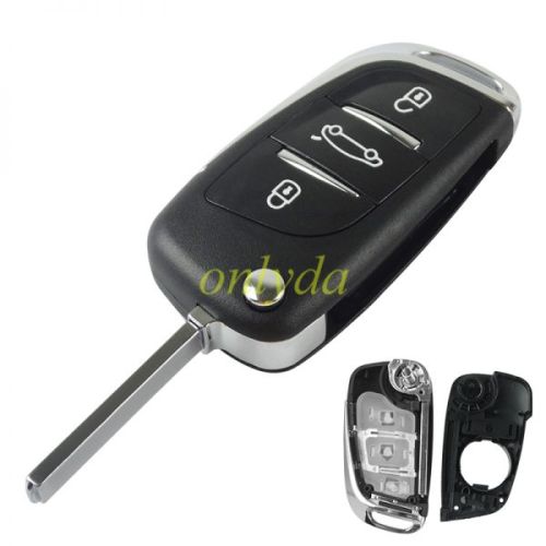 For  Peugeot 408 3 buttion key blank  with VA2 blade