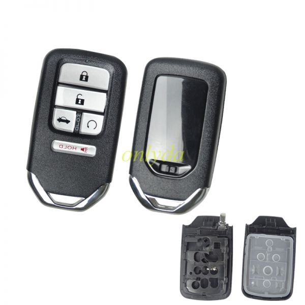 For Honda 4+1 button remote key shell with blade