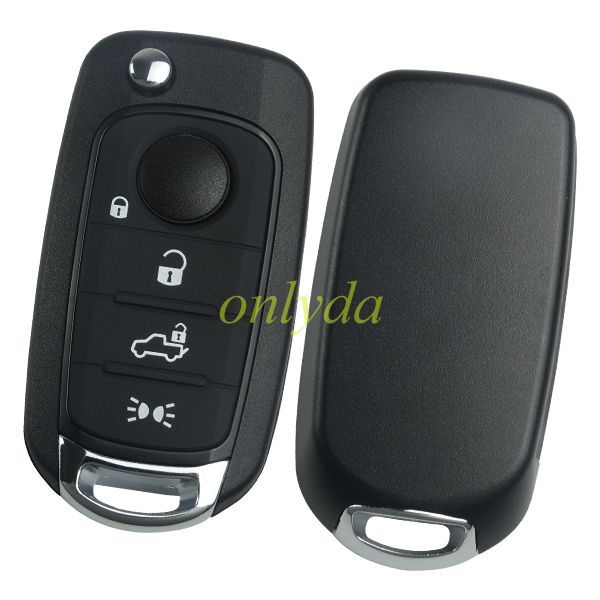 For 2016-2018 Fiat Egea 500X TIPO 4 button flip remote key 434mhz   with electronic MQB 48 chip Megamos AES 48 & SIP22   Model: I6FA