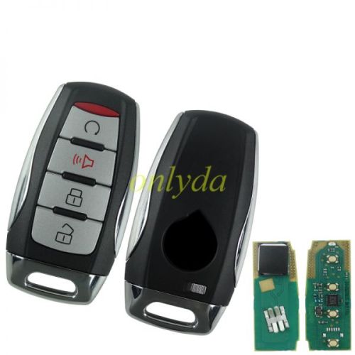 For Great Wall POE 4 button remote key with  FSK with 434MHZ, with Type 47 Plus transponder chip