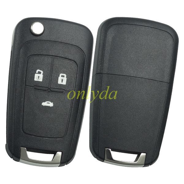 For chevrolet 3 button key blank repalce OEM key with flat back  with  HU100 blade