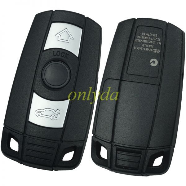 For BMW CAS3 3 button KEYLESS remote key for bmw 1、3、5、6、X5，X6，Z4 series with PCF7945/7953 chip  Hitag2+EE 868MHZ