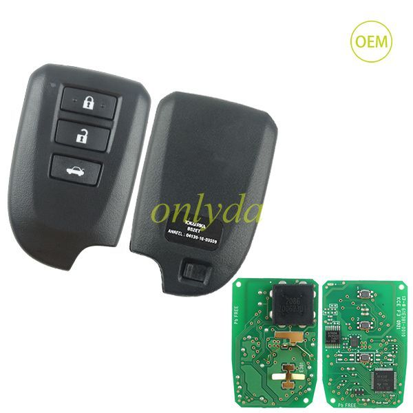 For OEM Toyota 3 button remote key with 433mhz with AES 8A chip