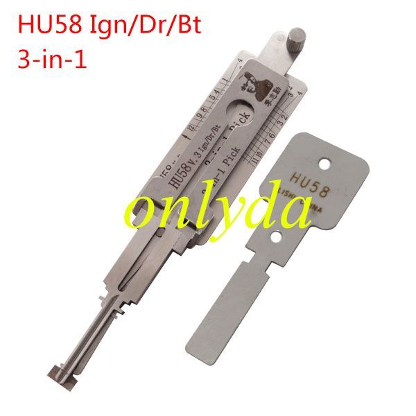 HU58-3-IN-1 Lock pick, for ignition lock, door lock, and decoder,!used for  BMW all series  before 2002 year;  MorganHU58-3-IN-1 Lock pick, for ignition lock, door lock, and decoder,!used for  BMW all series  before 2002 year;  Morgan