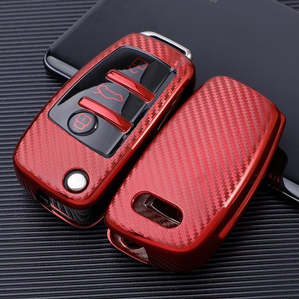 For Audi A3/Q3/Q2L/A1/S3 3button TPU protective key case,please choose the color