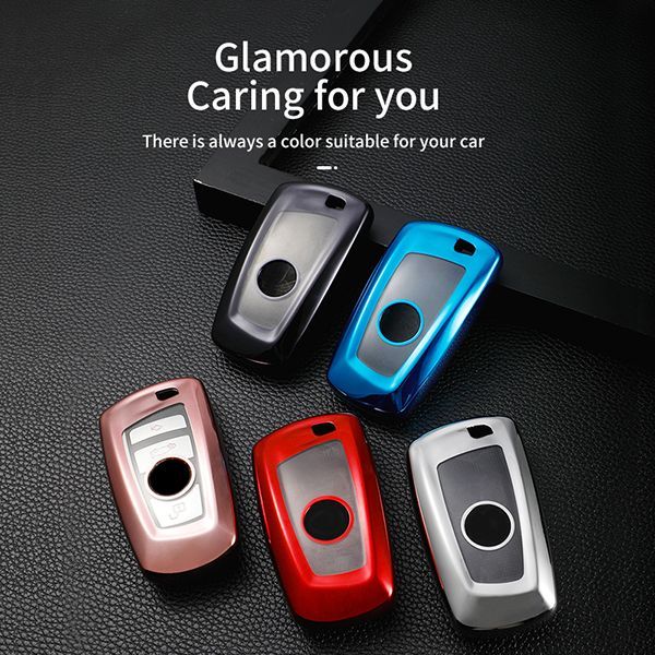 For BMW 5series、525li、520li、3series、GT320li、7series、4series、1series、X3、X4 4button TPU protective key case , please choose the color