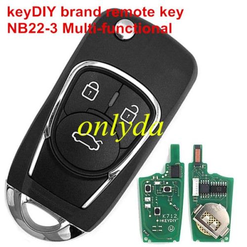 KeyDIY 3 button remote key  NB22-3Multifunction