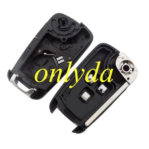 For 3 button remote key blank repalce OEM key with round shape slot with  HU100 blade