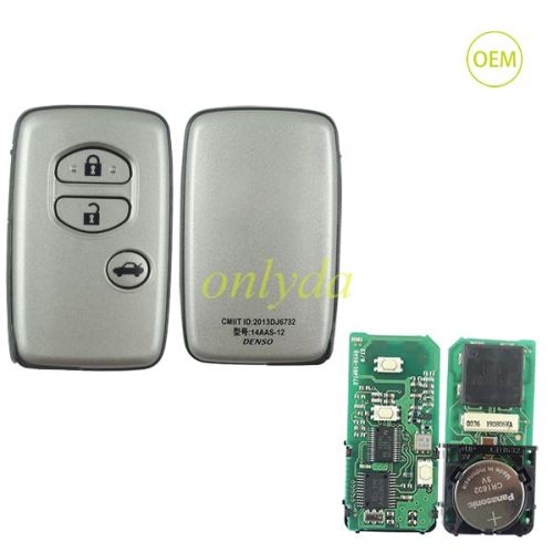 For OEM smart Toyota 3 button remote key with 314.3mhz ,PCB board number 3370#