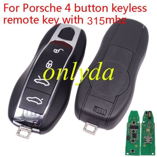 For Porsche 4 button keyless remote key with 315mhz/434mhz