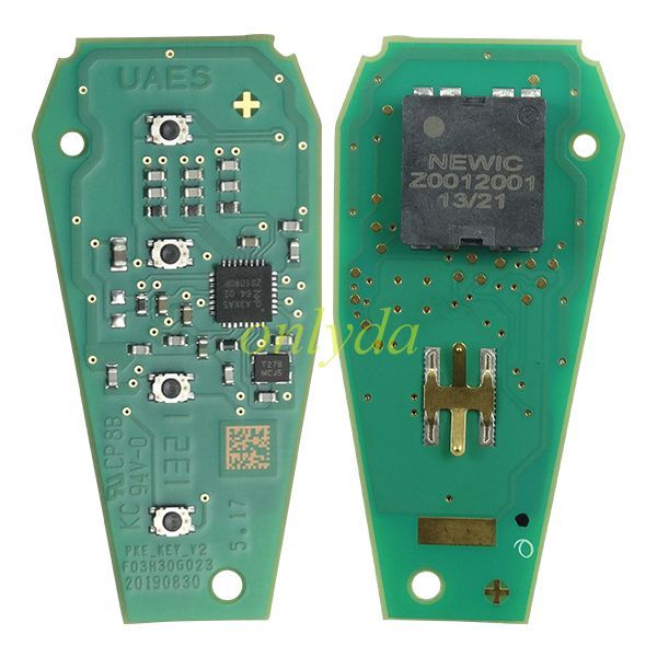 For  Geely smart  new Null 4 button remote key with 434mhz with 47/NPA3XA5 chip