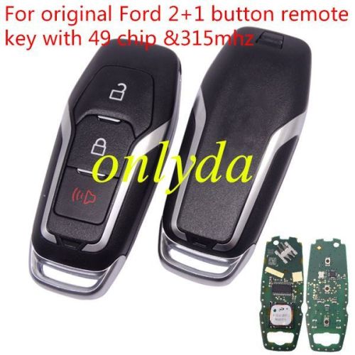 For OEM Ford 2+1 button remote key with 49 chip  with 315mhz