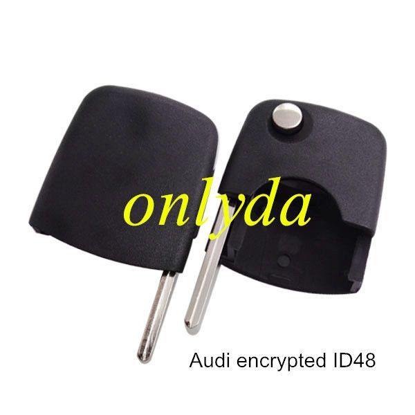 For Audi hu66-remote key head with Audi  ID48 Can   Crystal chip inside