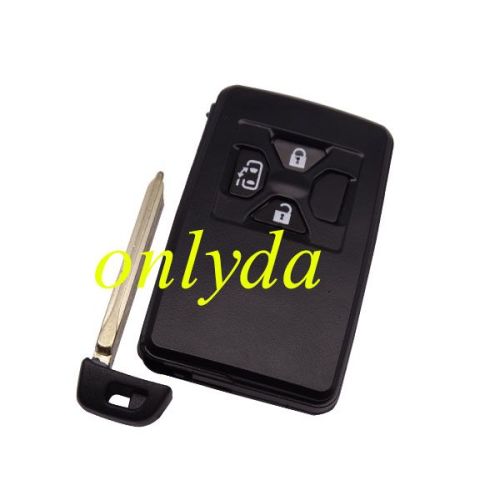 For Toyota 3 button remote key shell , the blade with two side groove (black)