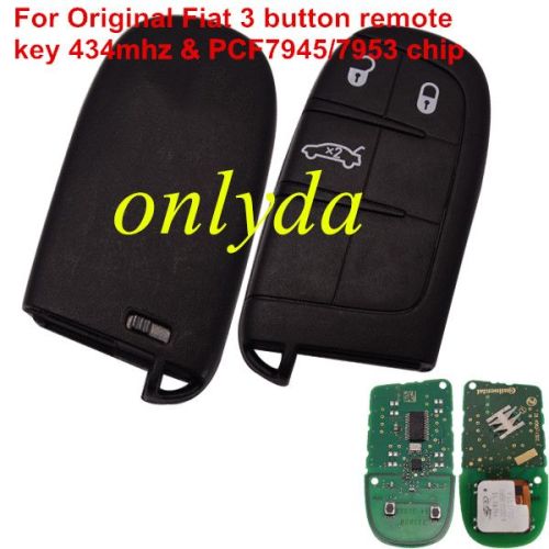 For OEM Fiat 3 button remote key with 434mhz with PCF7945/7953 chip 56046760AB， FCCID:M3N40821302   IC:7812A40821302 RXXXXXXXX-XXXJD  PCB printed: 28.4082-1302.1