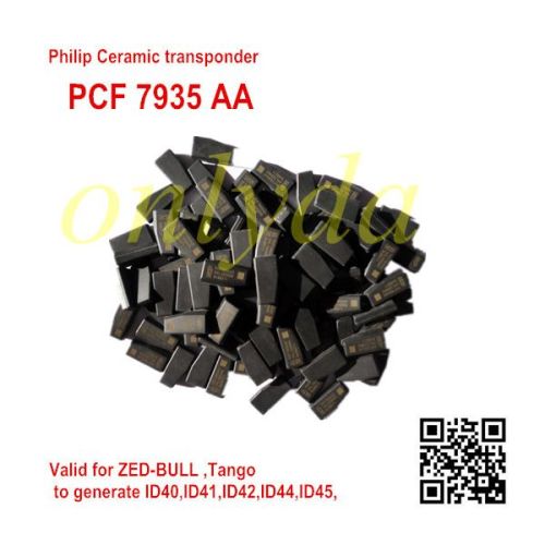 Original Transponder chip Ceramic Philips PCF7935AA (ID44) Carbon Chip JMA TP14 / Silca T15
