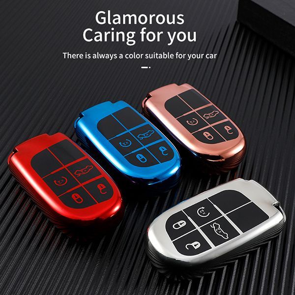 For Jeep, free light, dodge, coolway 4 button TPU protective key case , please choose the color
