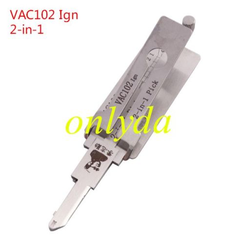 For VAC102 renault flat key  2 in 1 decoder and lockpick only for ignition lock