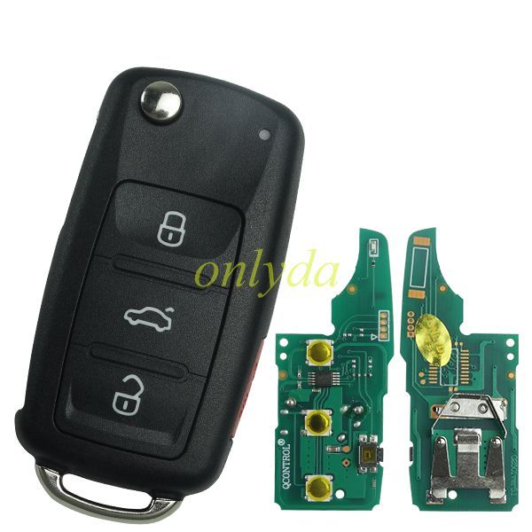 For VW 3 +1button remote key  with ID48 chip315mhz /434mhz Model Number is 5KO-837-202AD