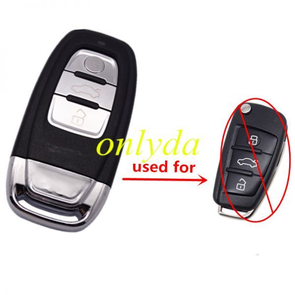 For Audi 3 button keyless modified key shell