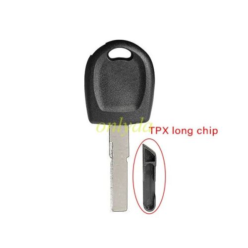 For VW Transponder key blank  can put TPX long chip （no logo)