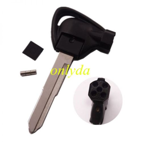 For yamaha motorcycle transponder key blank,with unremovable printed badge