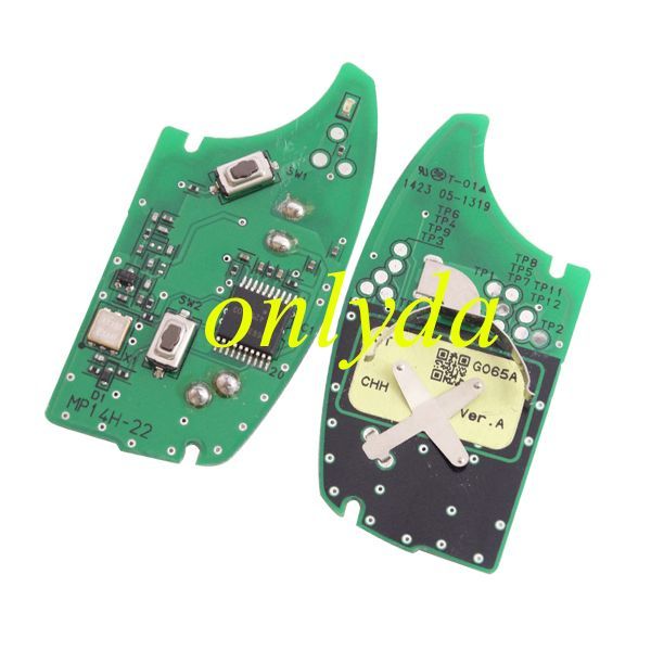 For OEM hyun 2 button remote key with 434mhz MP14H-22
