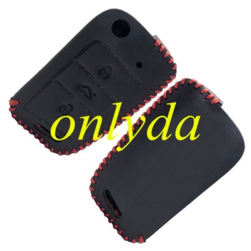 For  VW 3button key leather case GOLF7.