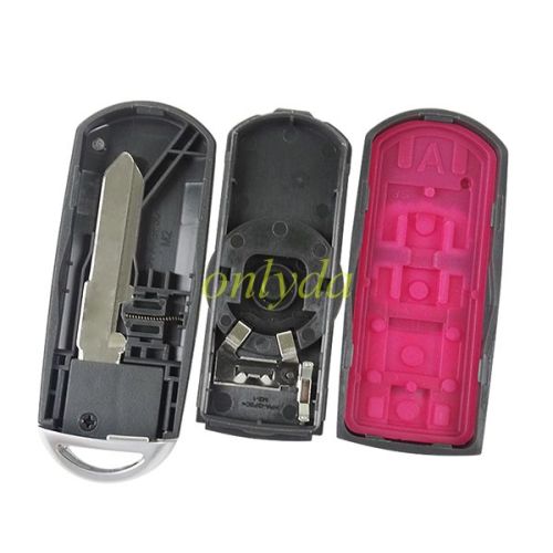 For 4 button remote key blank with blade ( 3parts)