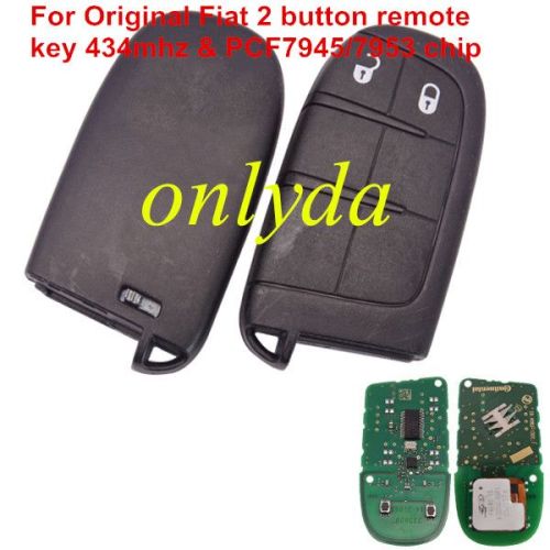 For  OEM Fiat 2 button remote key with 434mhz with PCF7945/7953 chip 56046760AB， FCCID:M3N40821302   IC:7812A40821302 RXXXXXXXX-XXXJD  PCB printed: 28.4082-1302.1