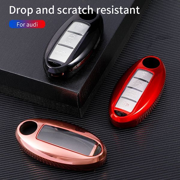 For Nissan TPU protective key case  black or red color, please choose