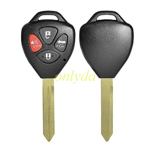 For Toyota upgrade 3+1 button remote key blank with TOY47 blade