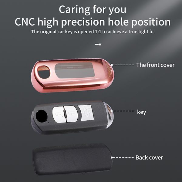 For Mazda TPU protective key case  black or red color, please choose