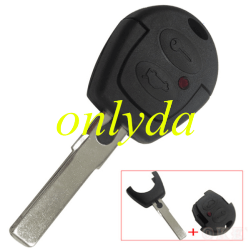 For VW 2 button remote key blank  with HU66 blade  GOL car
