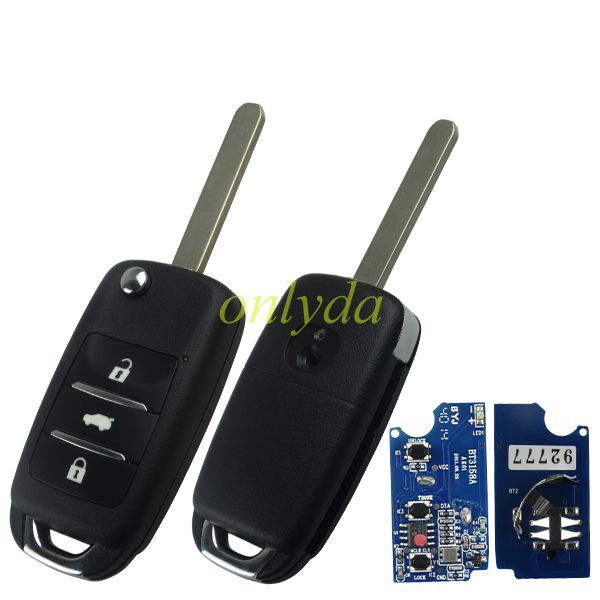 For  Changan Yuexiang 3 button  V7 folding remote key  with 433mhz,pcb is  ak01